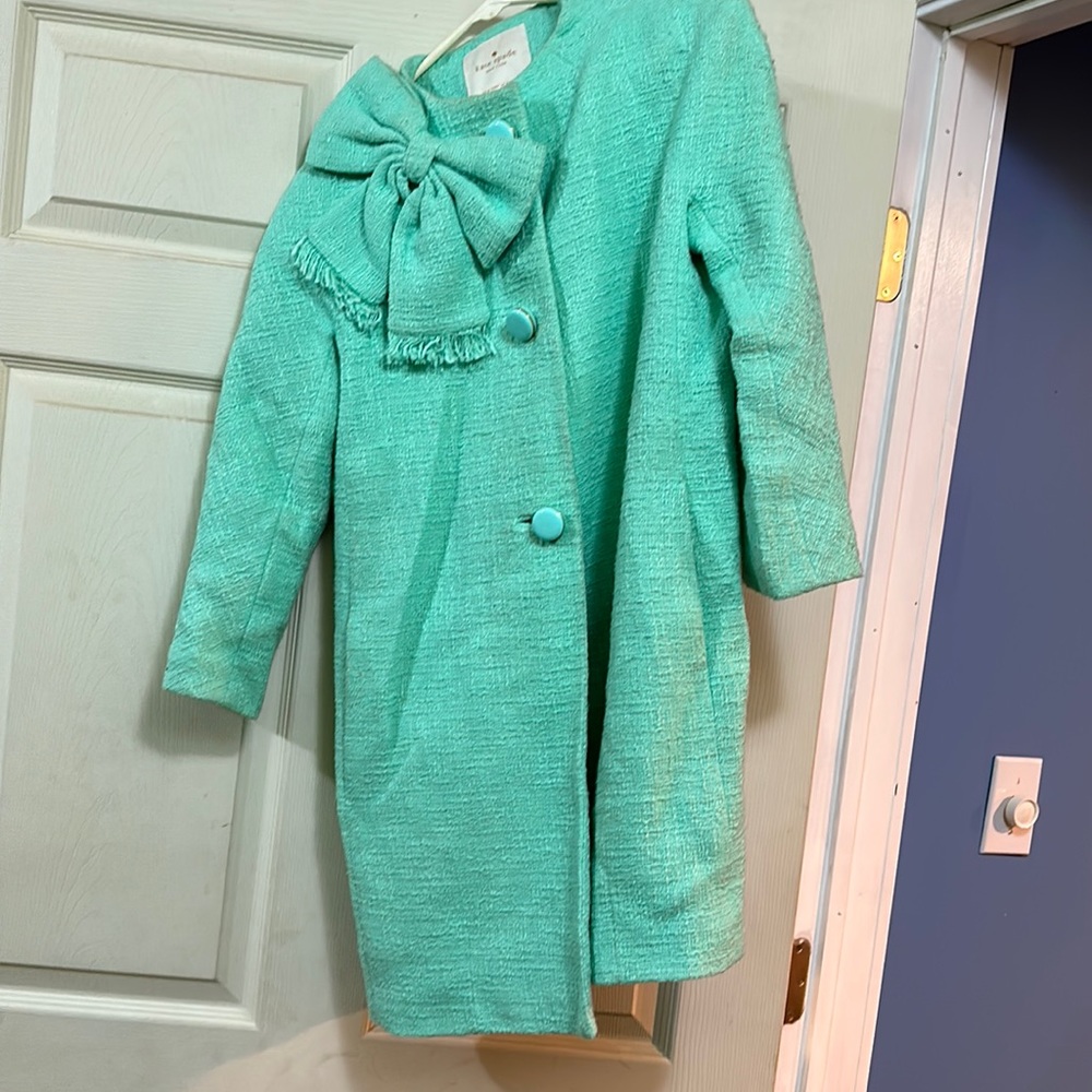 GORGEOUS kate spade DOROTHY jacket sz 2 in Tiffany blue tweed